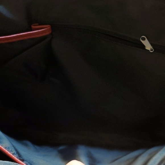 Tote Bag Chic Maroon  Crocodile-Patterned   13 X 17 - Picture 6 of 12